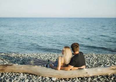 Happy couple in love in Devon