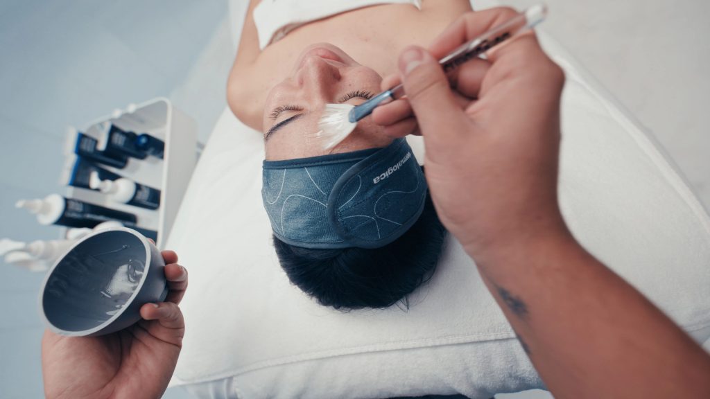 Dermalogica Facial Treatments Dermalogica Facial Treatment being performed